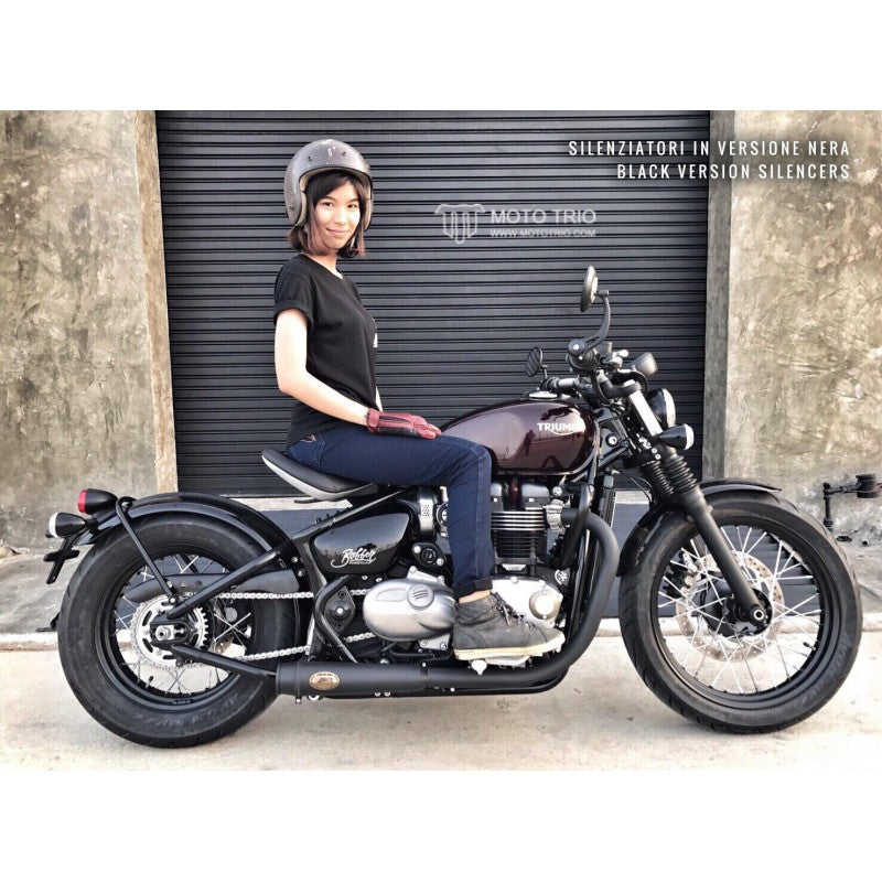 Zard Low Stainless Steel Slip Ons - Triumph Bobber / Bobber Black / Speedmaster