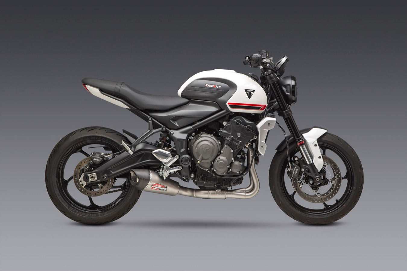 Yoshimura Race AT2 Stainless Full Exhaust w/ Stainless Muffler- Triumph Trident 660 / Tiger Sport 660