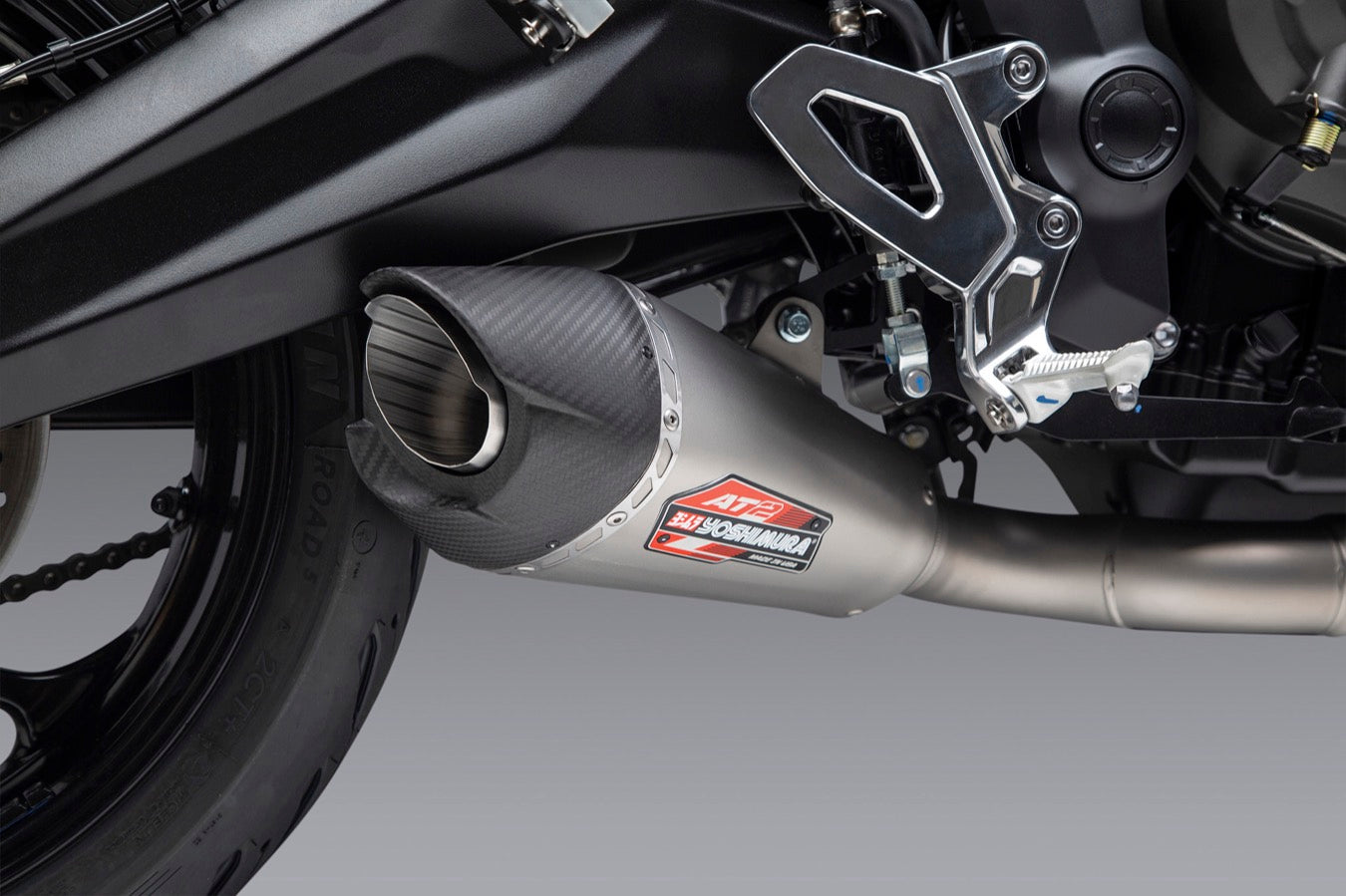 Yoshimura Race AT2 Stainless Full Exhaust w/ Stainless Muffler- Triumph Trident 660 / Tiger Sport 660