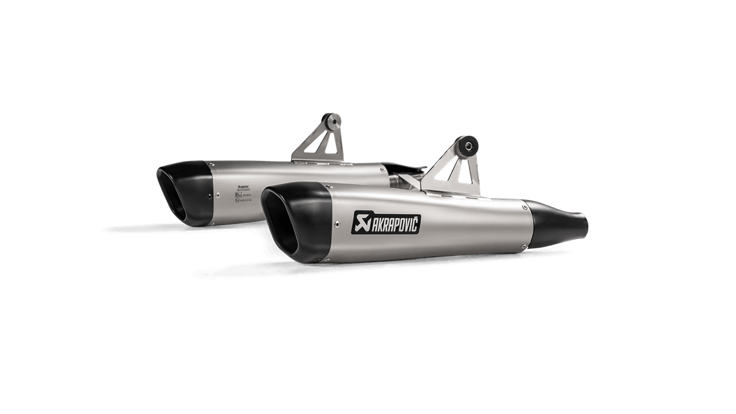 Akrapovic Titanium Slip Ons - Triumph Bonneville T100 and T120