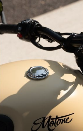 Motone TELSTAR Gas Cap - Polished - Triumph Classics