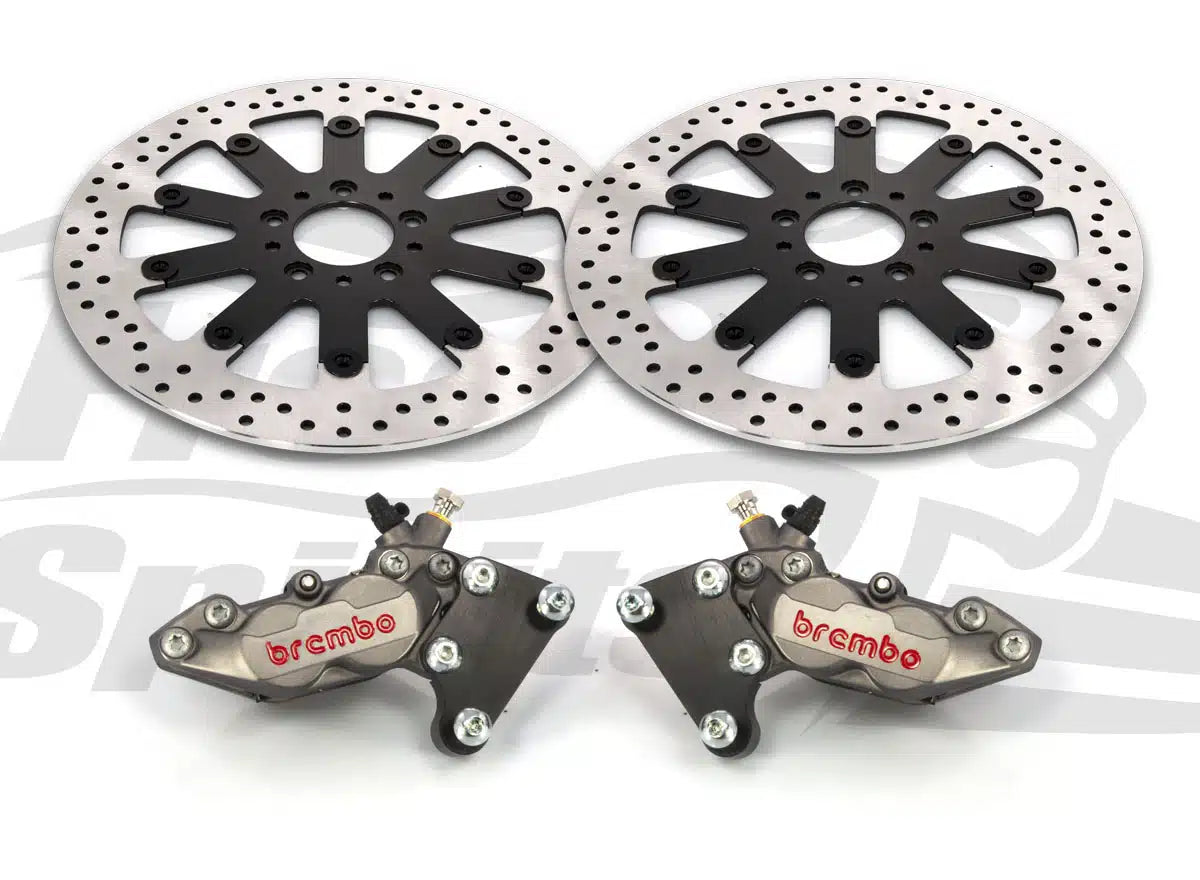 Free Spirits Brembo Front Brake kit with 320MM Rotor - 2015+ Harley Davidson Softail Low Rider ST (Dual Disk)