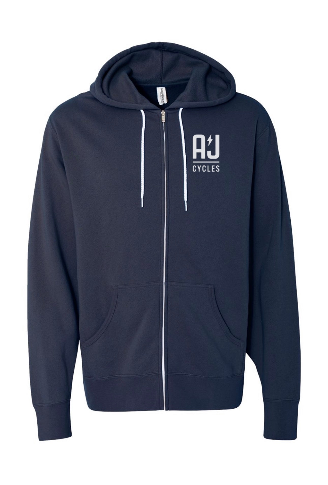 A&J Cycles Logo Zip Up Hoodie - Slate Blue