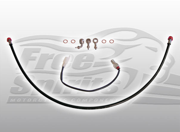 Free Spirits Rear Braided Brakeline Kit - Harley Davidson XR1200 / X