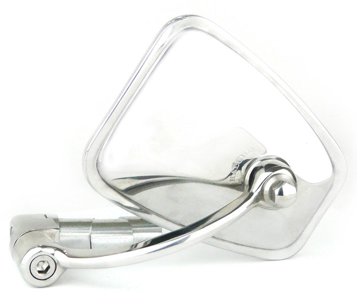 Halcyon 820 Rectangular Bar End Mirror - Stainless