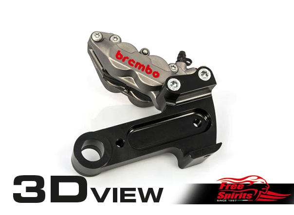 Free Spirits Rear Brake Caliper 4 Piston kit for Harley Davidson XG Street 500 750 2016+ Street Rod
