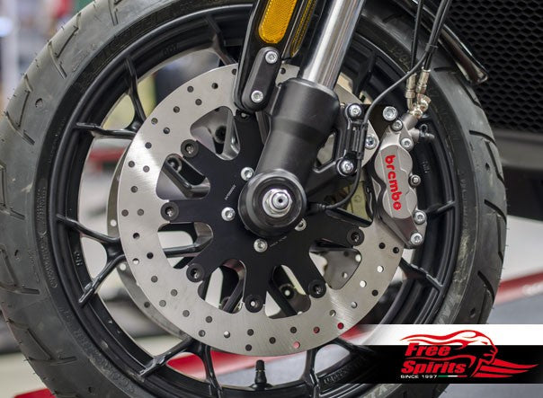 Free Spirits Front brake caliper 4 pot kit with Floating 320MM Rotors for Harley Davidson XG Street Rod