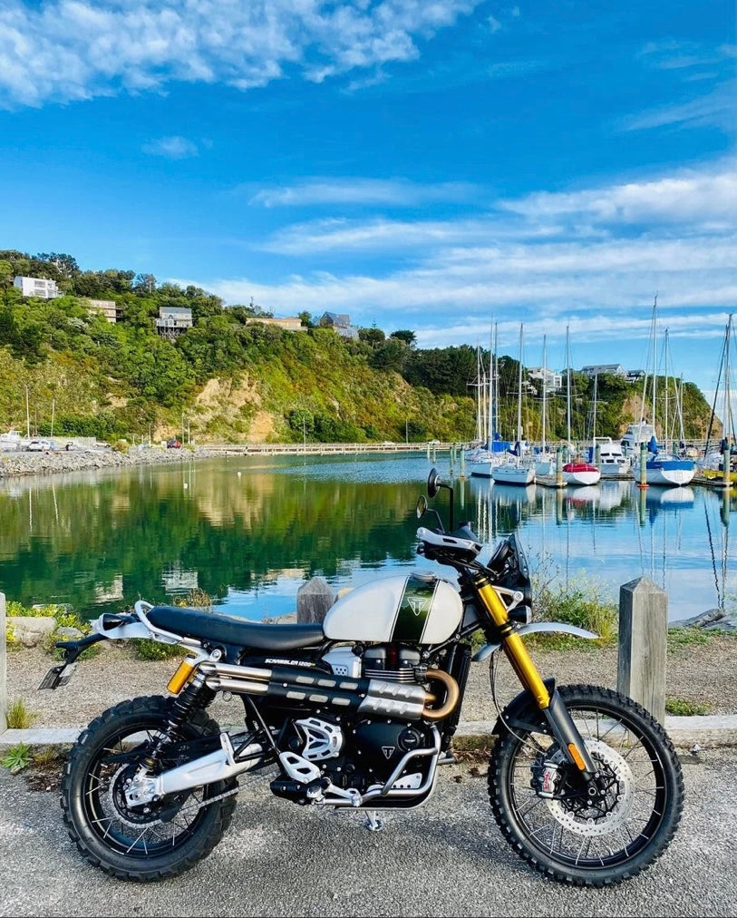 Total Triumph Slash Cut / Guy Martin Slip On Silencers - Quiet Version - Triumph Scrambler 1200 XE / X - 2024+