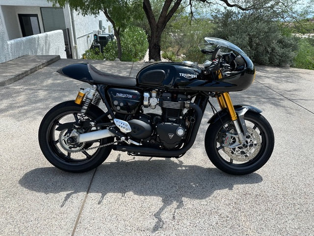 Ohlins Blackline Steering Damper Kit - Gold Bracket Kit - Triumph Thruxton R / RS / TFC, Speed Twin 2021+