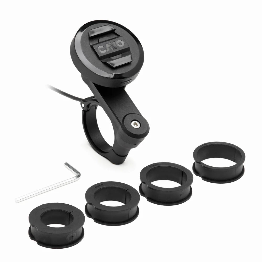 CAYO moto.dokk Smartphone Handlebar Mount with Wireless Charging and Vibration Dampening