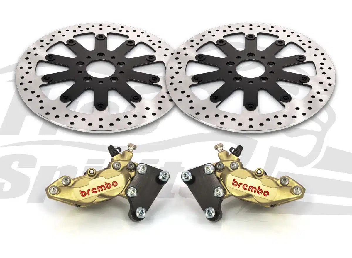 Free Spirits Brembo Front Brake kit with 320MM Rotor - 2015+ Harley Davidson Softail Low Rider ST (Dual Disk)
