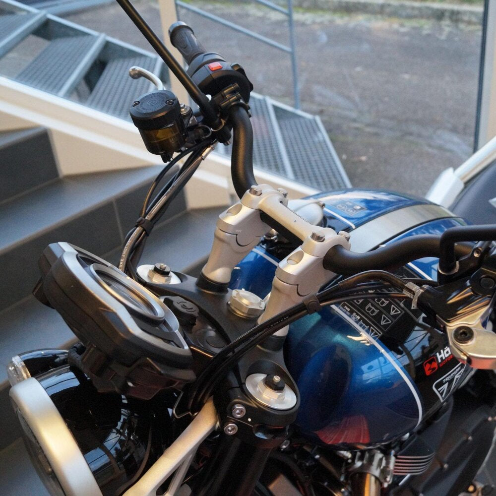 Voigt Moto Technik 30MM Up / 20MM Back Handlebar Risers - Triumph Scrambler 1200 X/XE/XC