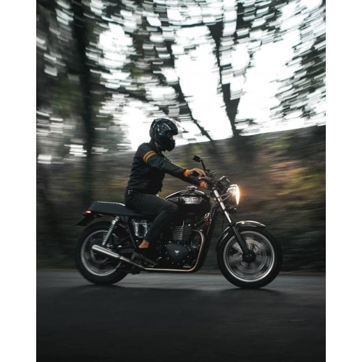 Motone Dual Seat - Ribbed - Triumph Bonneville, Scrambler and Thruxton- Black