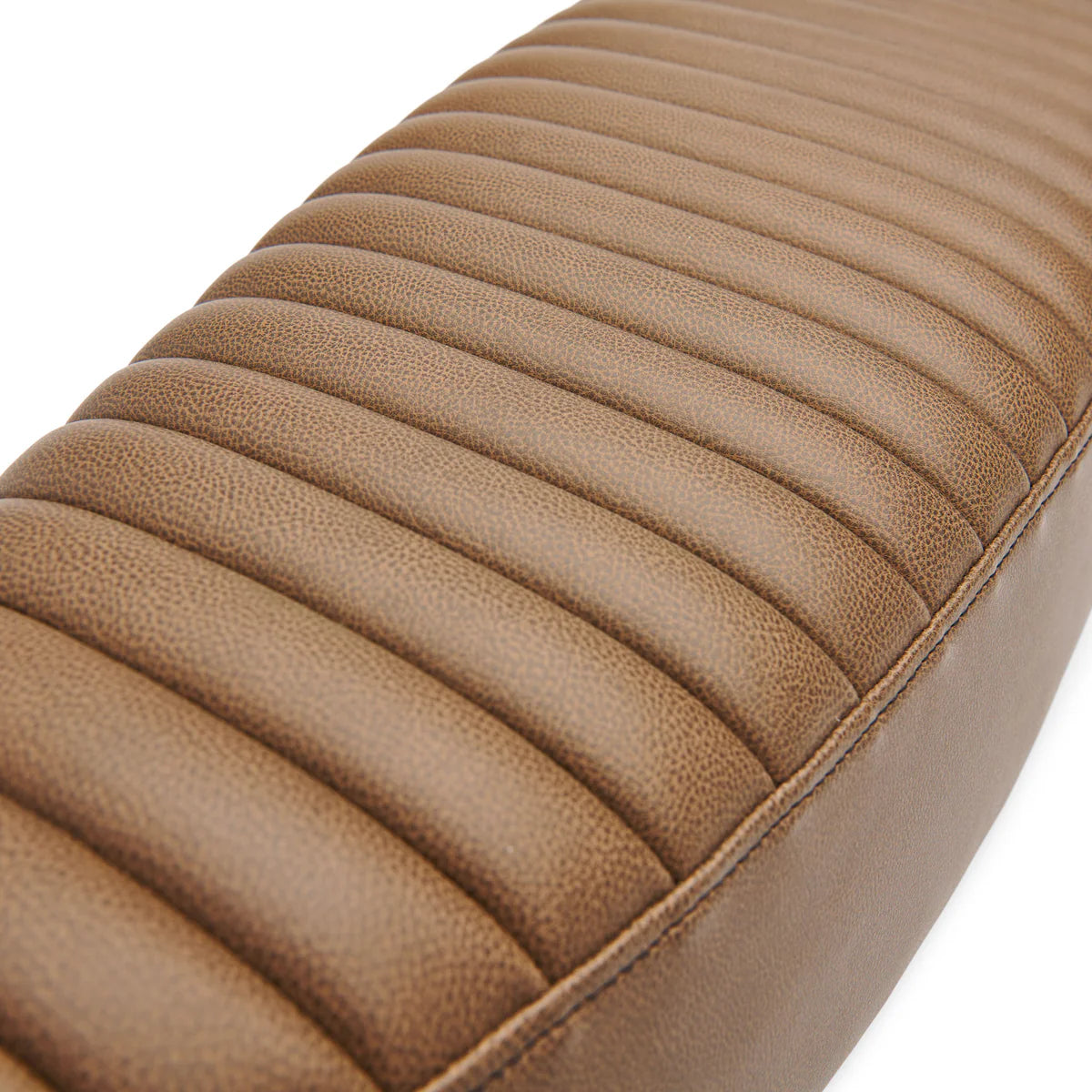 British Customs True Tuck and Roll Slammer Seat - Brown - Street Twin, T120, T100, Street Scrambler