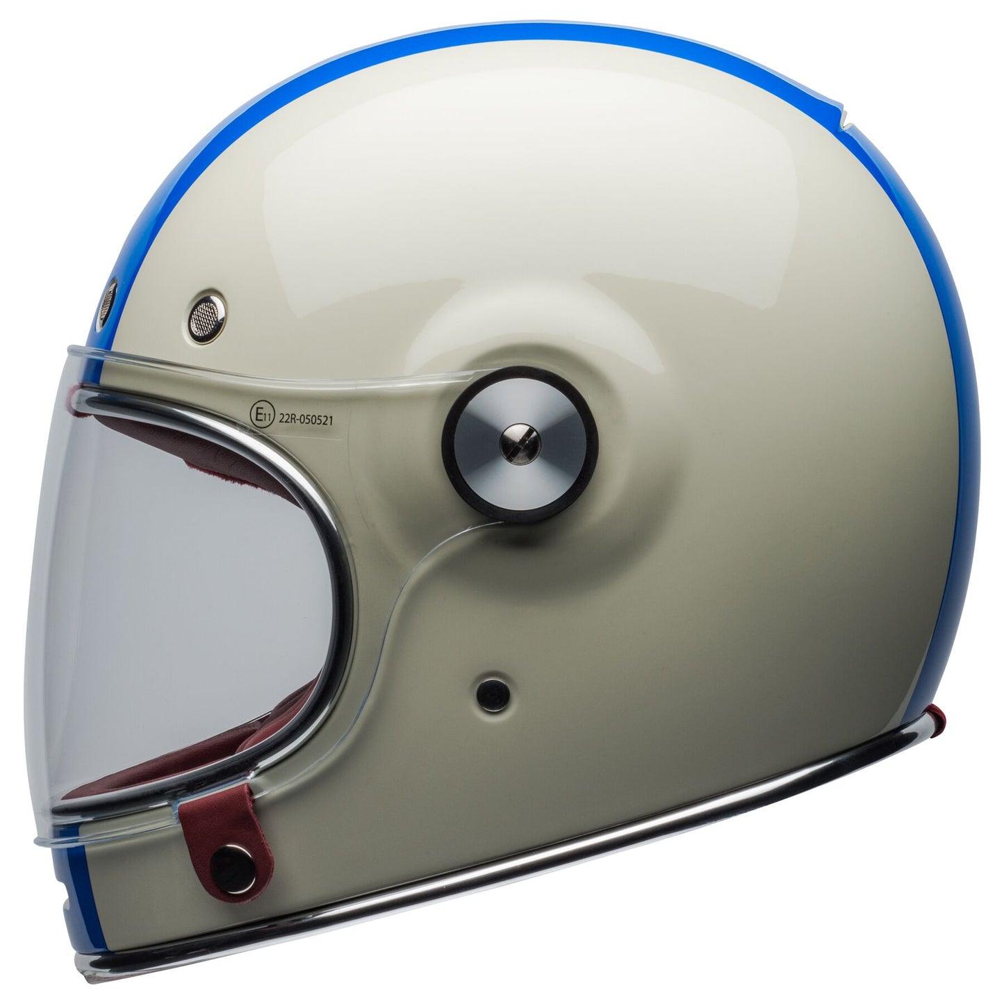 Bell Bullitt Helmet - COMMAND GLOSS VINTAGE WHITE/OXBLOOD/BLUE