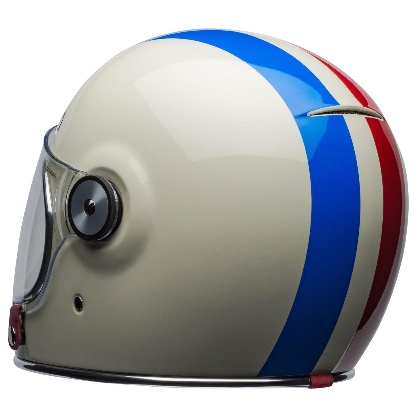Bell Bullitt Helmet - COMMAND GLOSS VINTAGE WHITE/OXBLOOD/BLUE