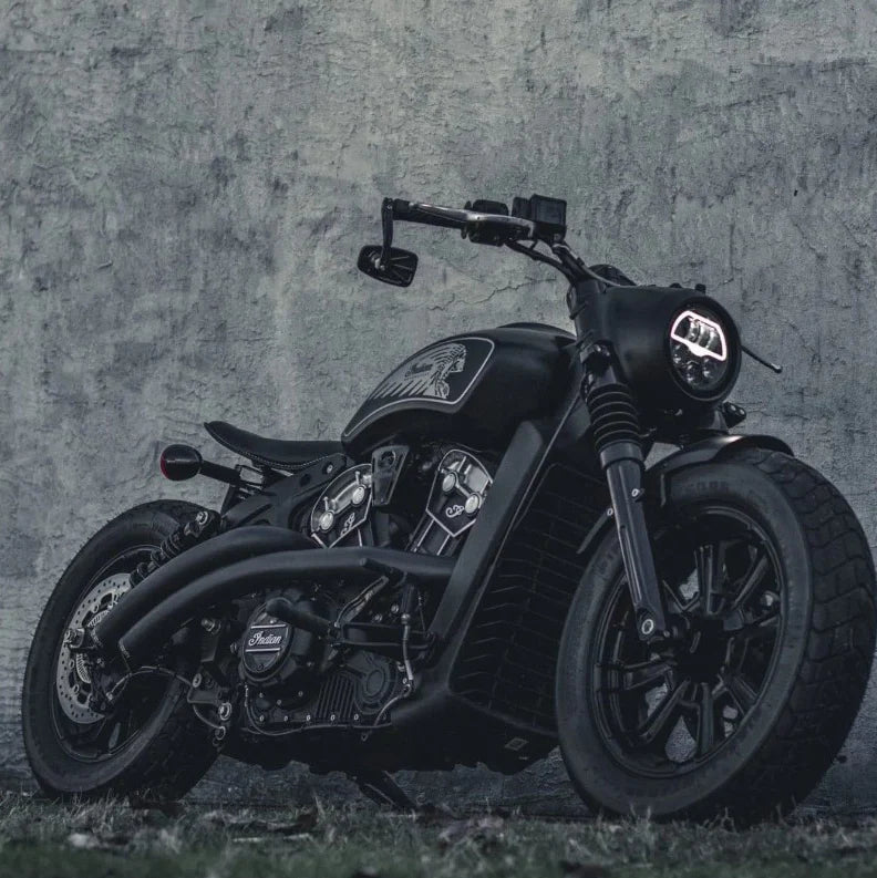 Joker Machine Bar End Mirror Adapter - Black - 2017-2024 Indian Scout Bobber