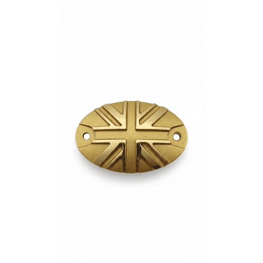 Motone Royal Enfield 350 Brake Reservoir Cover - Union Jack - Brass