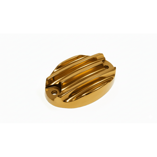 Motone Royal Enfield 350 Brake Reservoir Cover - Ribbed - Brass