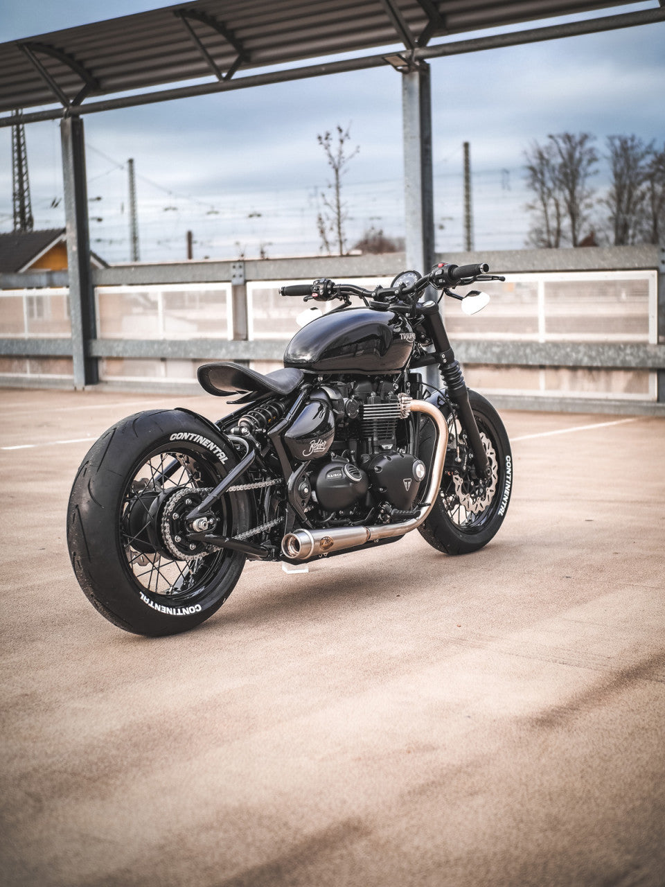 Classicbike Raisch Bobber Race Rear Fender - Matte Black