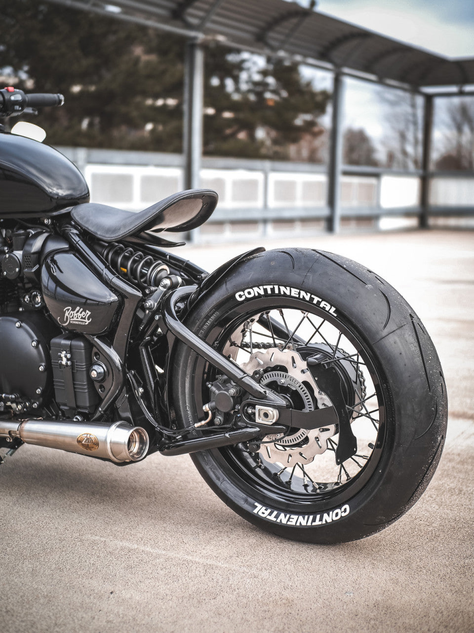 Classicbike Raisch Bobber Race Rear Fender - Matte Black