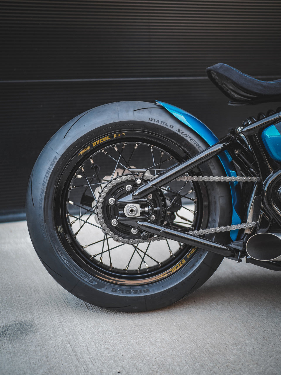 Classicbike Raisch Bobber Race Rear Fender - Matte Black