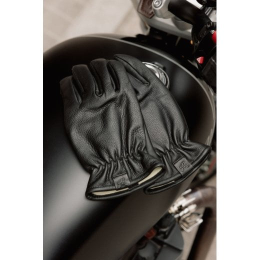 Motone Spirit - Motorcycle Riding Gloves - Analine Leather - Black