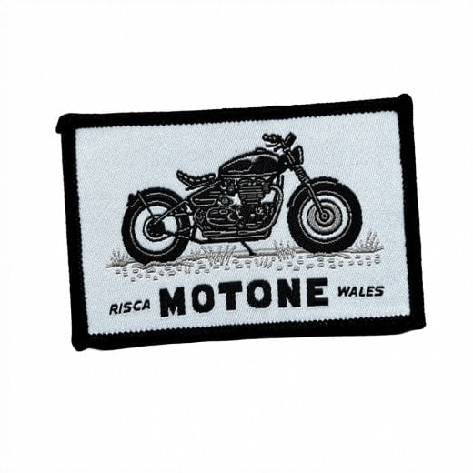 Motone Bobber Woven Patch - Black