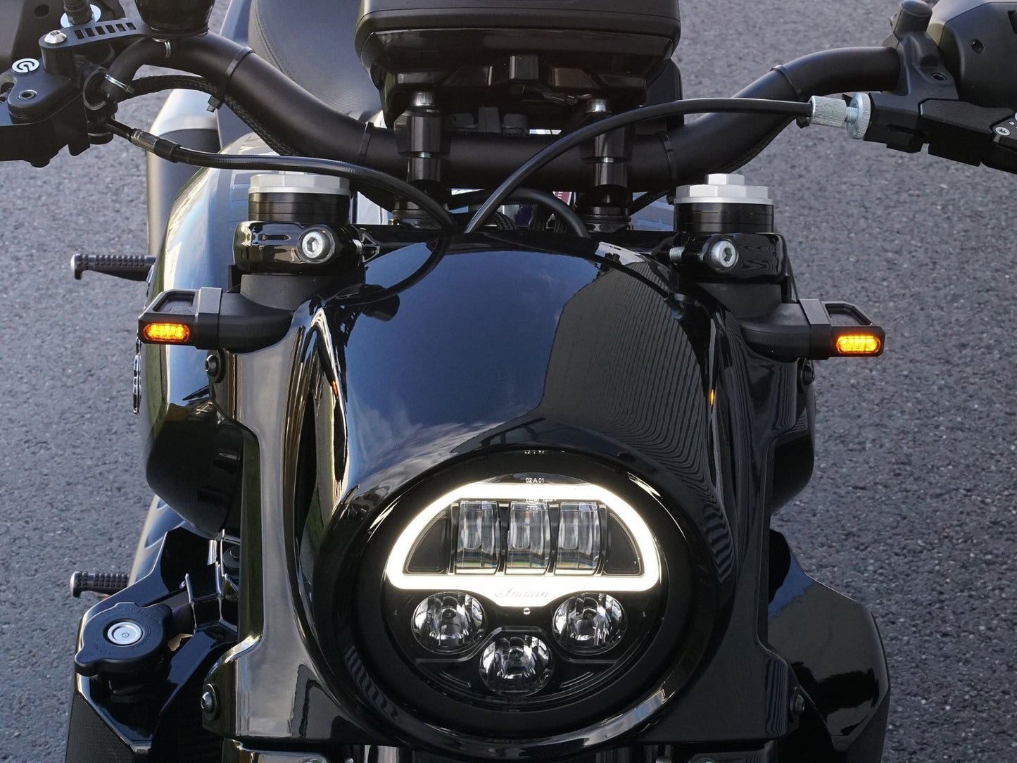 Wunderkind littleone Billet LED Turn Signals - Front - Indian FTR 1200