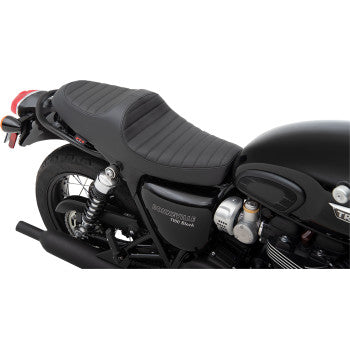 Z1R Low Profile Touring Seat - Diamond Stitch - Black - 2001-2015 Triumph Bonneville, Thruxton, Scrambler 900