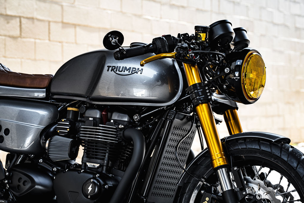 Lightning Bolt Radiator Guard - 2016+ Triumph Classics