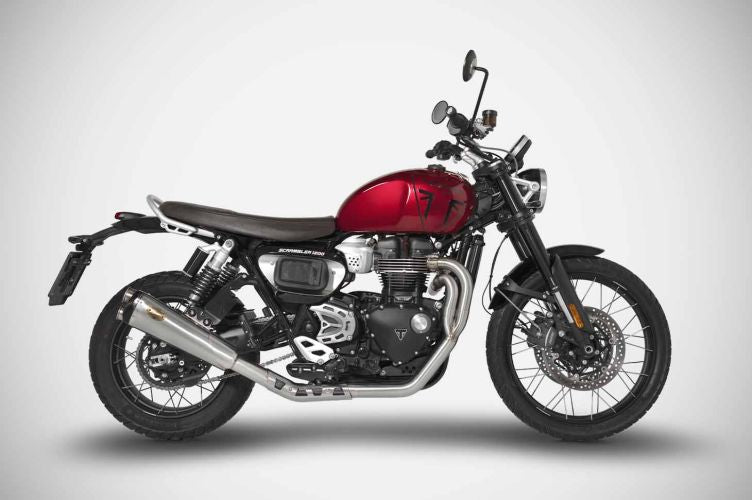 Zard 2 1 Low Mount Full Exhaust System 2024 Triumph Scrambler 1200 A J Cycles