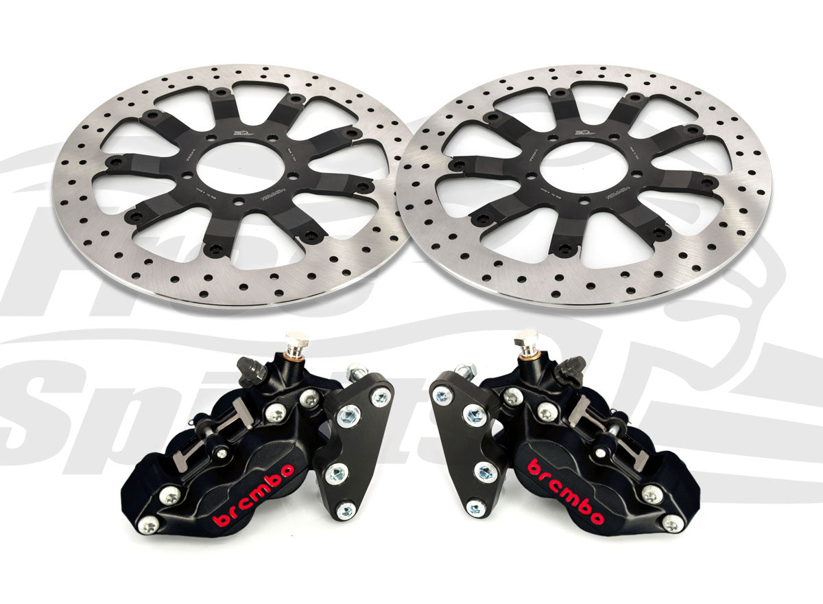 Free Spirits Brembo Dual Caliper Kit with floating 340MM Rotors - Triumph Bonneville T120