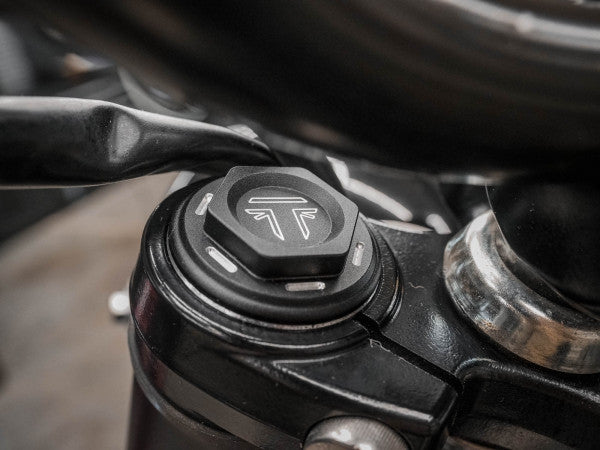ClassicBike Raisch Billet Fork Tube Caps - Black