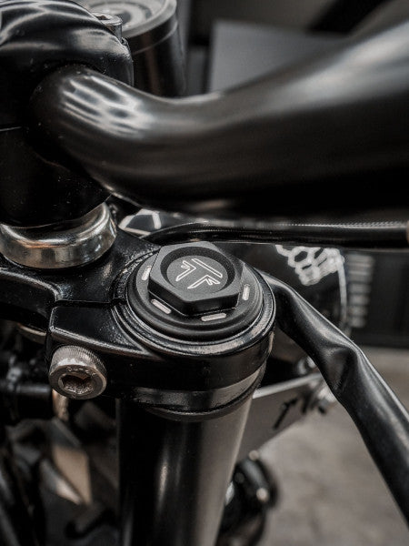 ClassicBike Raisch Billet Fork Tube Caps - Black