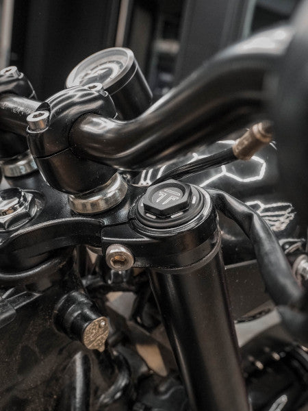 ClassicBike Raisch Billet Fork Tube Caps - Black