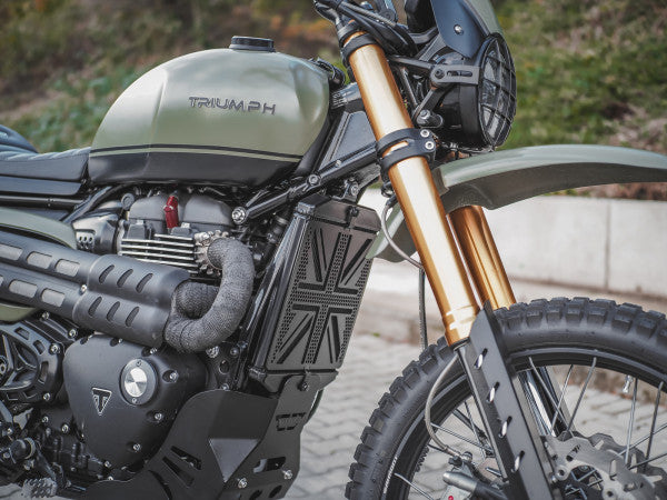 ClassicBike Raisch Radiator Cover - Union Jack - Triumph Scrambler 1200 XE, XC, X