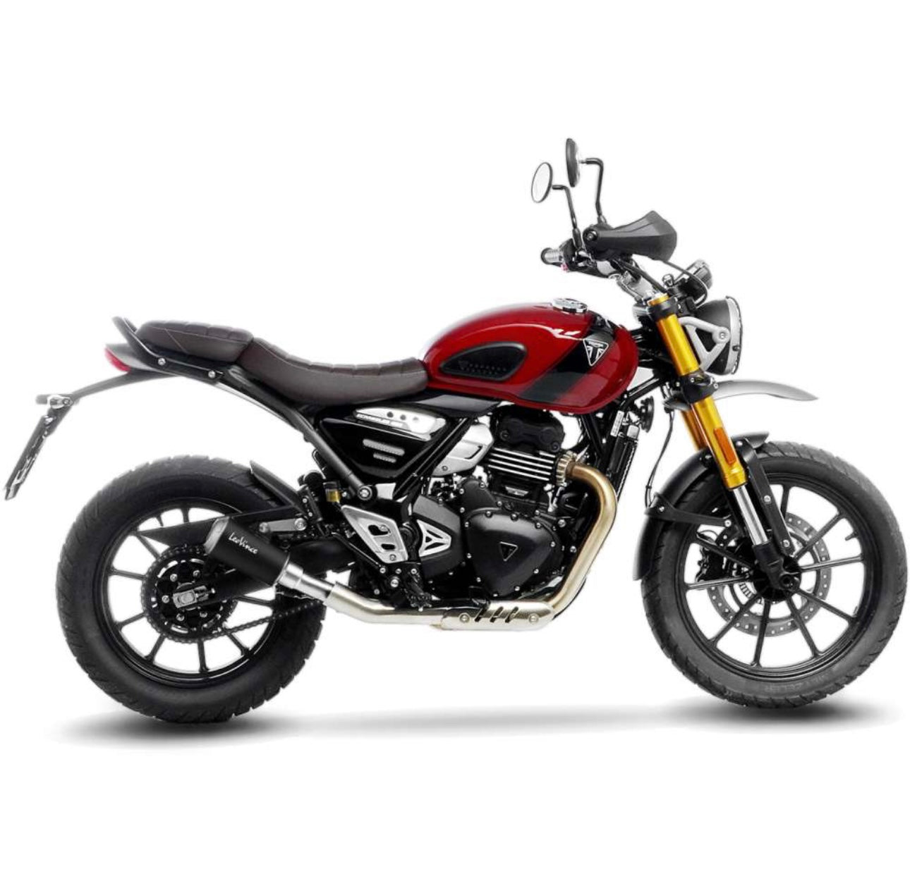 Leo Vince LV-10 Slip On Exhaust - Black - Triumph Scrambler 400 X / Speed 400