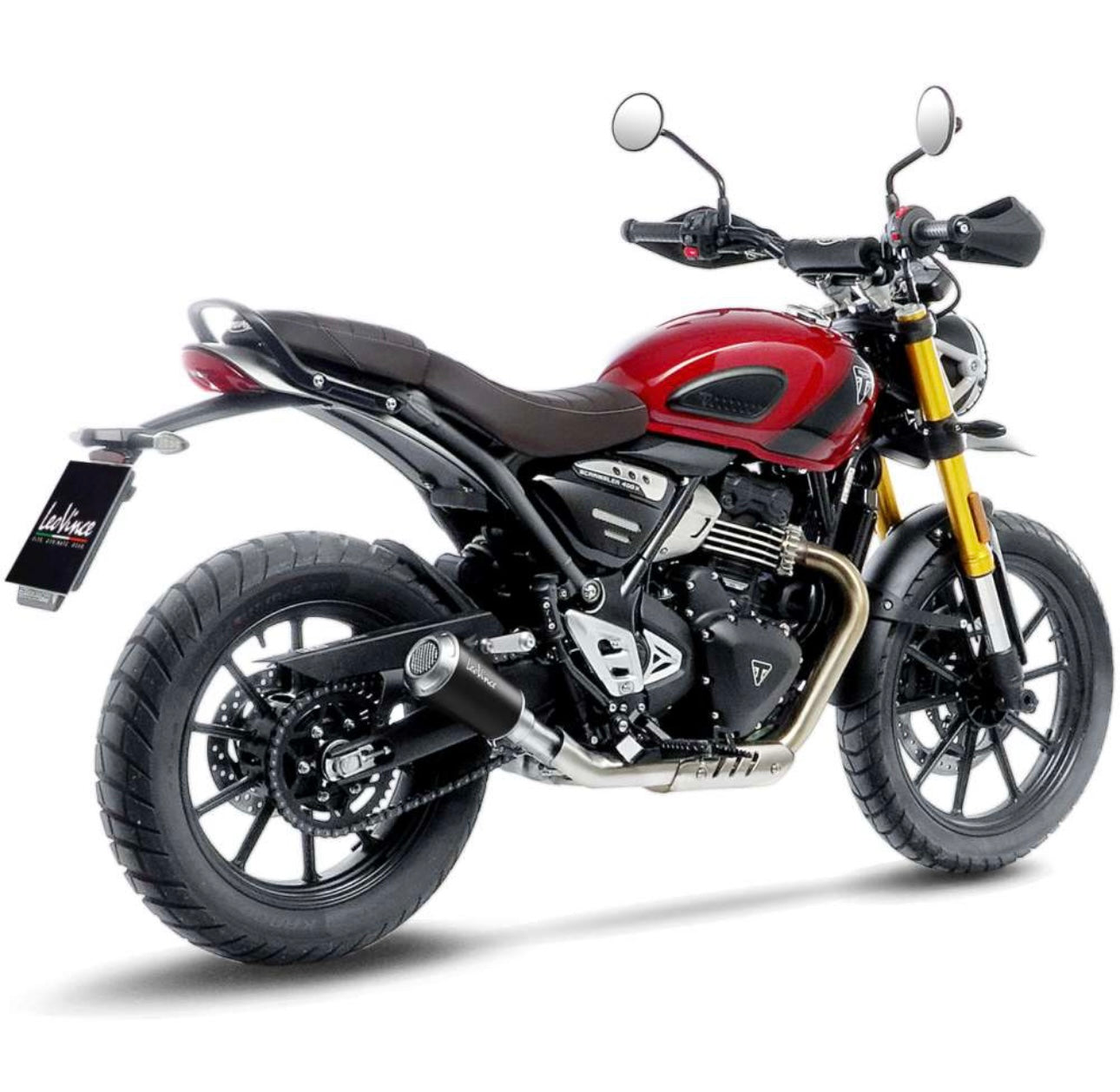 Leo Vince LV-10 Slip On Exhaust - Black - Triumph Scrambler 400 X / Speed 400