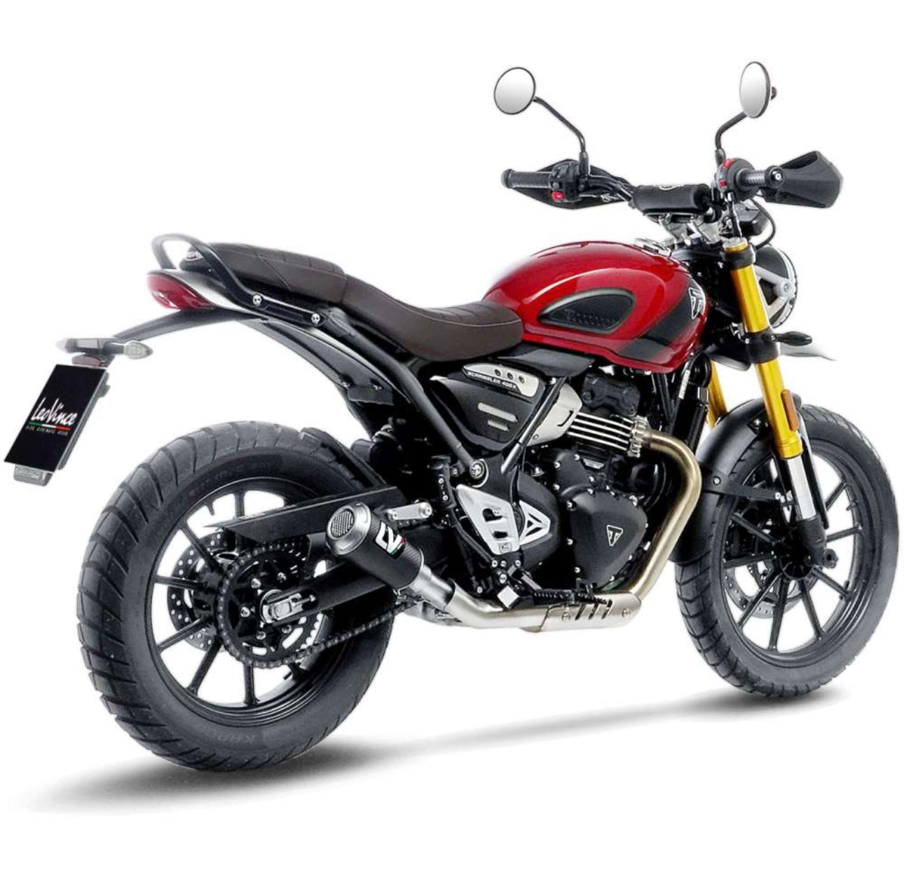 Leo Vince LV-10 Slip On Exhaust - Carbon Fiber - Triumph Scrambler 400 X / Speed 400
