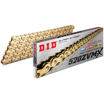 DID ZVMX-2 Super Street Gold X-Ring Chain - 520 - 120 Links