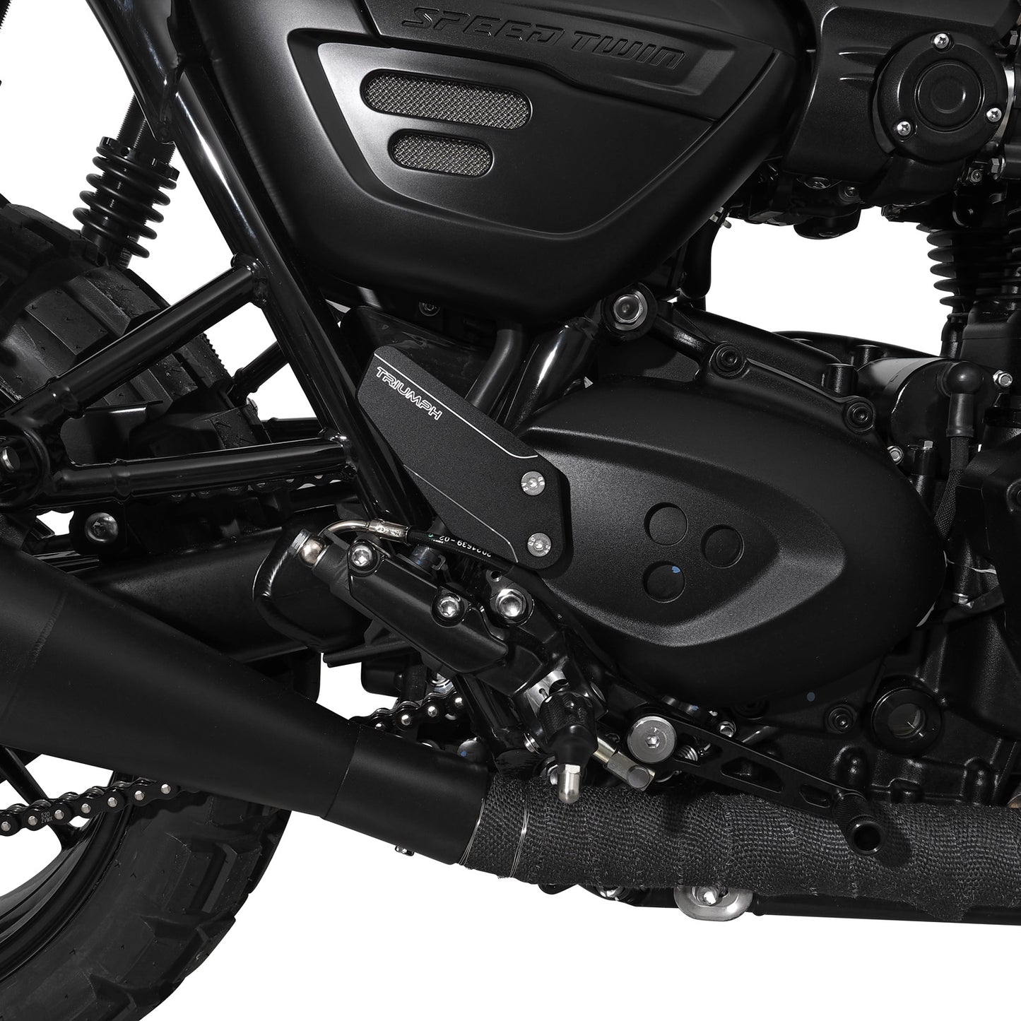 Classicbike Raisch Billet Heel Guards - Contrast Cut - Triumph Speed Twin 1200