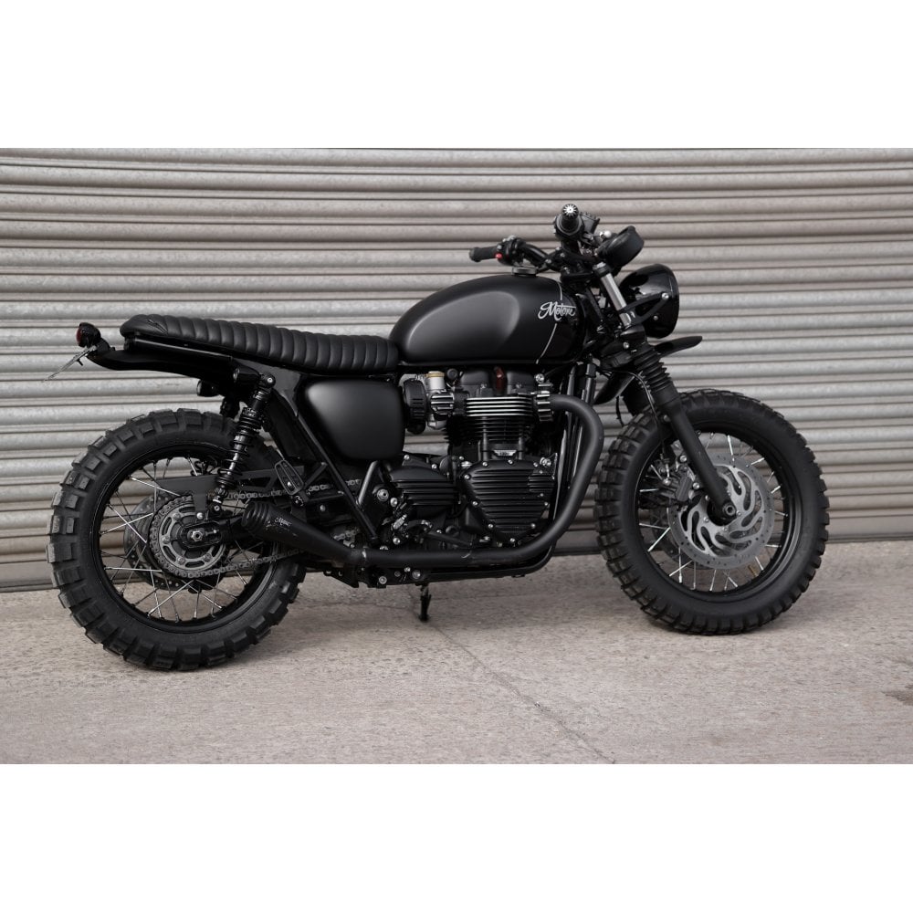 Motone High Tail Mudguard - Predrilled for Motone Pedestal Lights - Black - Air Cooled