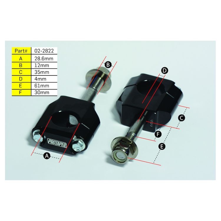 Pro Taper Universal Oversized Rubber Mount Kit 1 1/8"