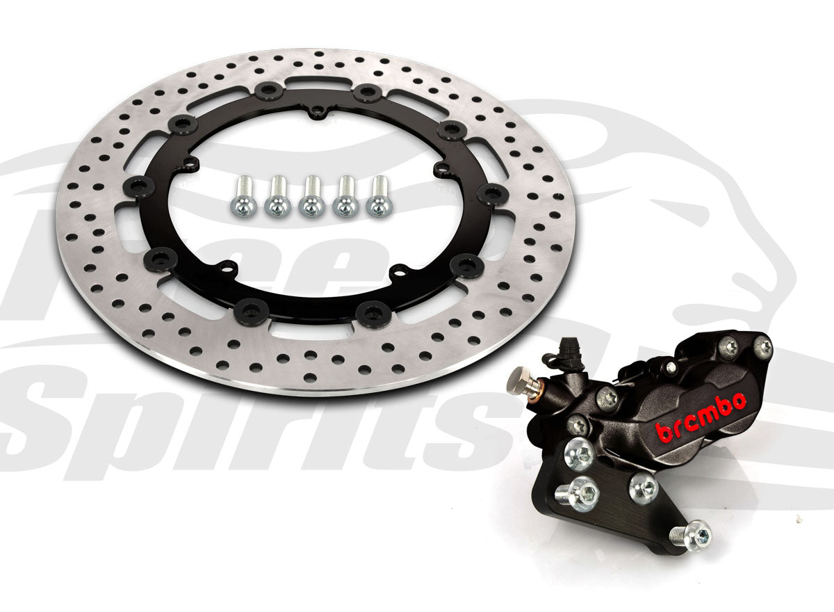 Free Spirits Brembo Front Brake kit with 320MM Rotor - 2006-2017 Harley Davidson Dyna Cast Wheels
