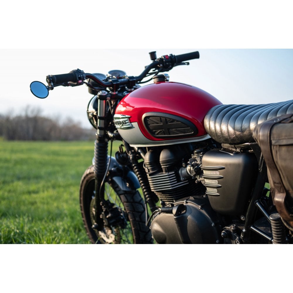 Motone Ribbed Side Cover - Left Side Only - 2006-2016 Triumph Scrambler