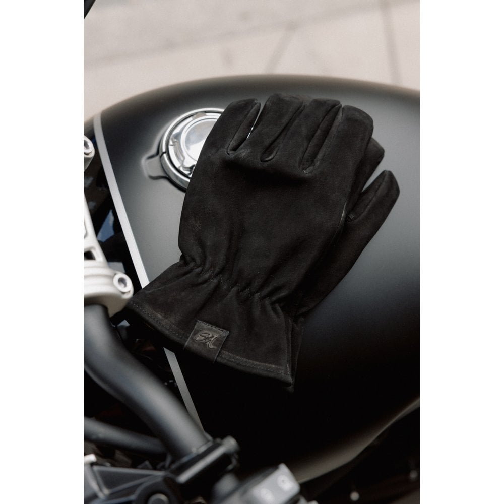 Motone Spirit - Motorcycle Riding Gloves - Nubuck Leather - Black