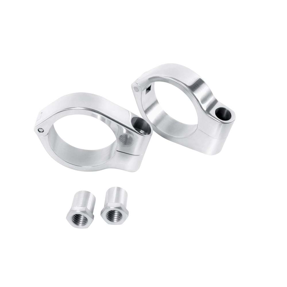 Motone 39MM Wrap Around Front Turn Signal Brackets - Black or Chrome