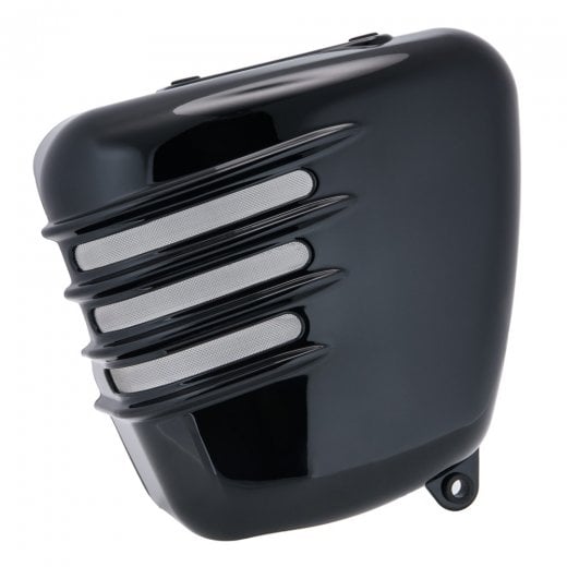 Motone Ribbed Side Covers - 2001-2015 Classics - Gloss Black
