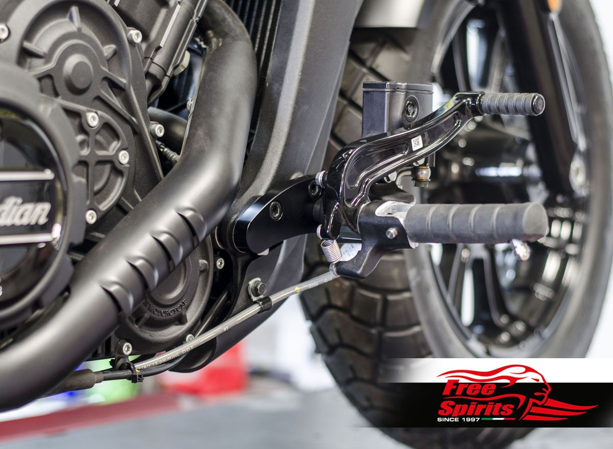 Free Spirits Extended Forward Control Adapter Plates - 60MM - Indian Scout Standard & Sixty